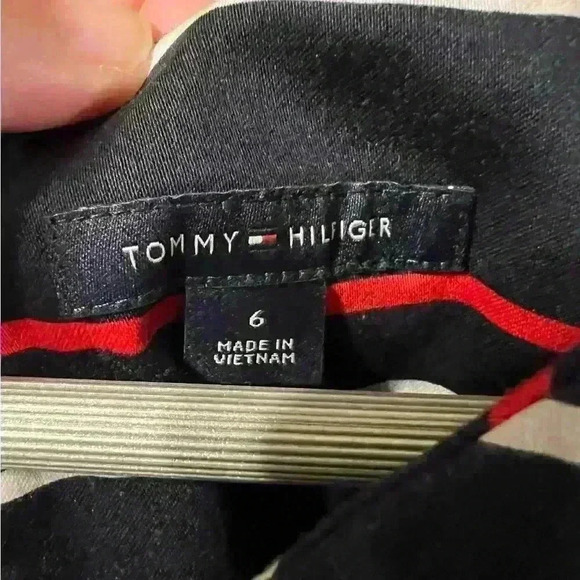 Tommy Hilfiger Red, White & Blue Striped Dress with Red Belt Size 6 - Picture 6 of 8